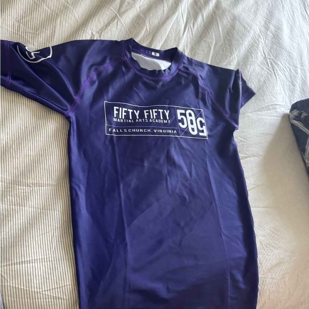 Purple Jersey Crew Neck Top